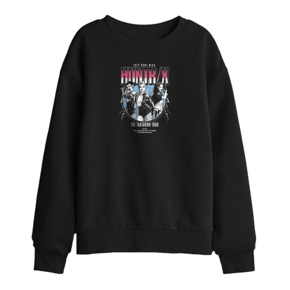 K-Pop Demon Hunters Childrens/Kids Huntrix Takedown Tour Band Sweatshirt / Black